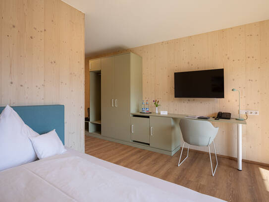 Patientenzimmer in Holzmodulbauweise