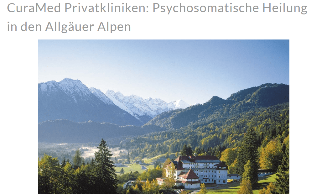 CuraMed Privatkliniken: Psychosomatische Heilung in den Allgäuer Alpen