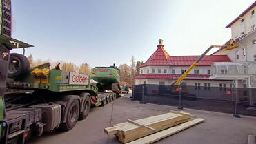 Neubau eines Treppenhauses nördlich des Haupthauses
